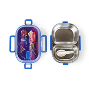 Homeatic Cars Stainless Steel Lunch Box featuring a vibrant design with Cars characters, perfect for kids to carry meals while enjoying their favorite movie.

