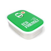 Homeatic Eco-Friendly Food Container featuring a vibrant green design, perfect for storing meals and promoting sustainability.
side angle view.
