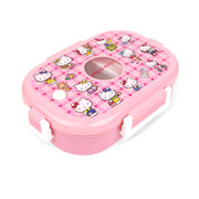 Homeatic Hello Kitty Stainless Steel Lunch Box featuring a colorful design, perfect for kids to carry meals while enjoying their favorite character.

