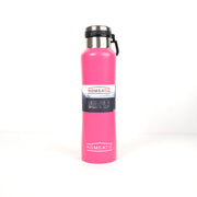 Homeatic pink water bottle, stainless steel insulated bottle, sports water bottle, gym hydration bottle, leakproof travel bottle, reusable water flask, double-walled hot and cold bottle

