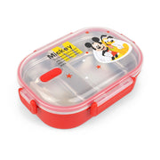 Homeatic Mickey Mouse Stainless Steel Lunch Box featuring a colorful design, perfect for kids to carry meals while enjoying their favorite character.

