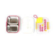 Homeatic Multifunctional Stainless Steel Lunch Box featuring a versatile design with separate compartments and utensils, perfect for packing meals while on the go.

