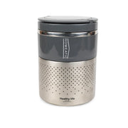 Homeatic Stainless Steel Lunch Box featuring a sleek design, perfect for carrying meals while on the go, emphasizing durability and style.

