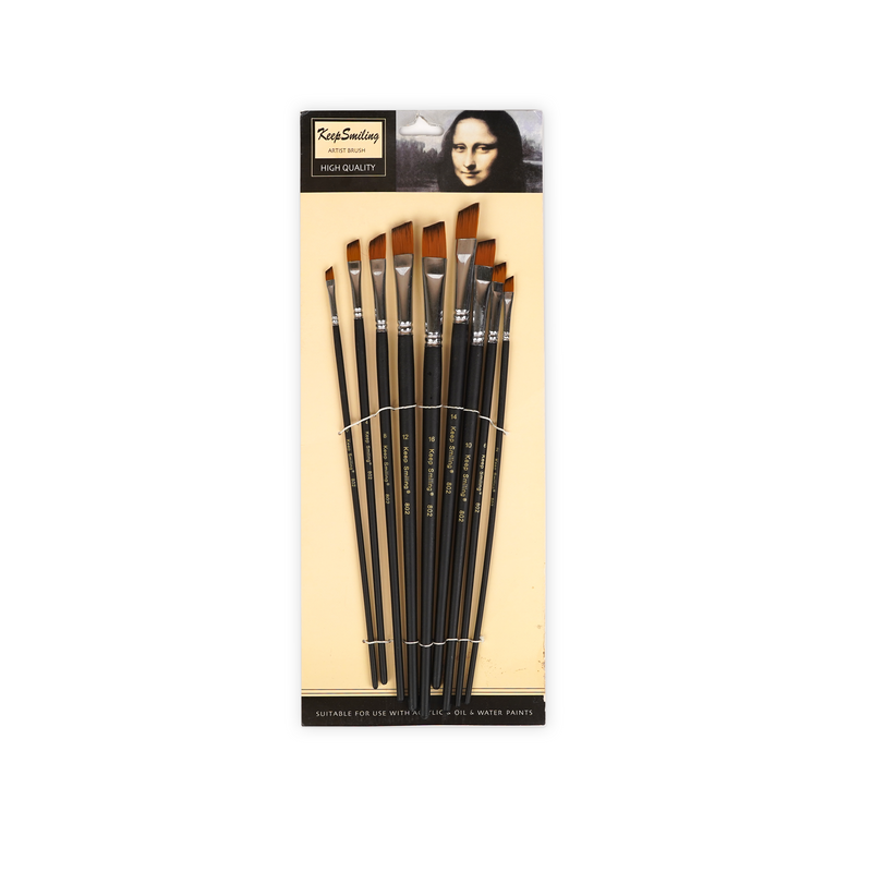 Keep Smiling - High Quality Art Supplies by Artist Brush - 12PCS | Perfect for Acrylic, Oil & Watercolors