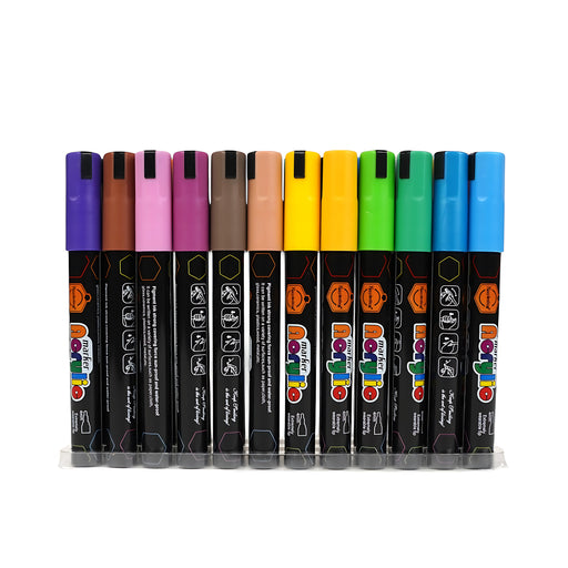 "Keep Smiling 24-Color Acrylic Marker Set - Non-Toxic, Strong Adhesion, No Fading for Multi-Surface Art Projects"

