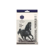 Keep Smiling Charcoal Pencils Set - 12 Pieces, includes soft, medium, and hard grades for detailed sketching and shading.

