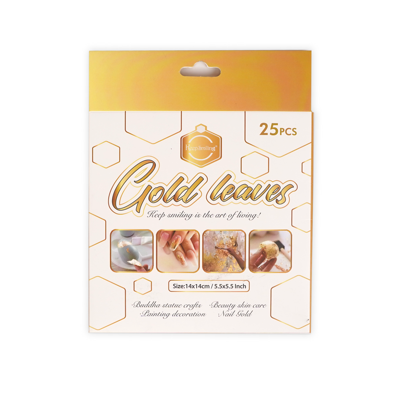 Keep Smiling Silver & Gold Leaves 25 PCS | Art & Craft Materials
