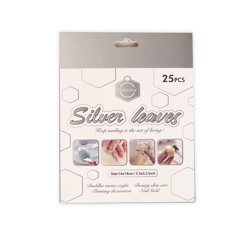 Keep Smiling Silver & Gold Leaves 25 PCS | Art & Craft Materials