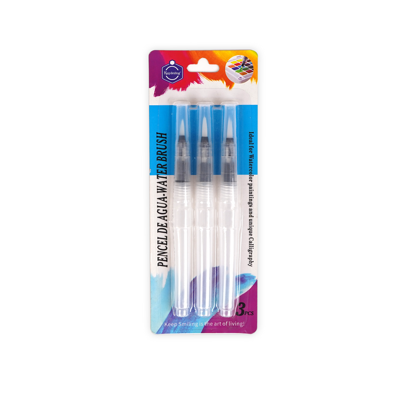 Keep Smiling Water Brush Pen (Set of 3) for Watercolor & Calligraphy