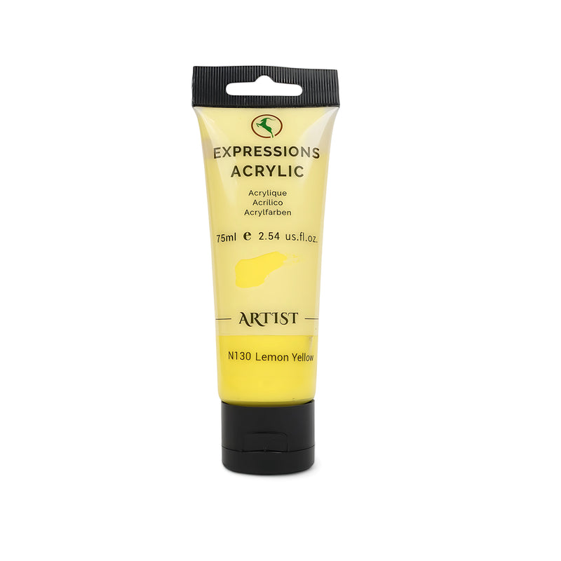 Expressions 75ml Acrylic Paint Tube – Premium Artist Acrylics in 33 Unique Colors