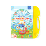 Let's Talk English Book for kids featuring interactive audio, colorful illustrations, and fun learning activities.

