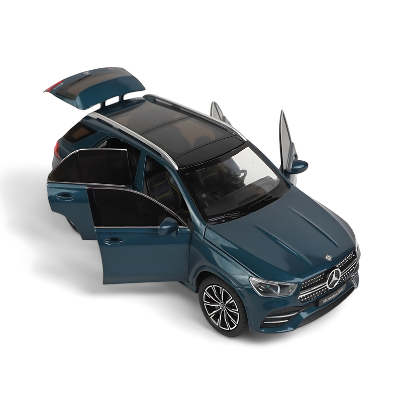 Luxury Mercedes-Benz Diecast Model SUV - Sleek Blue with Functional Doors and Trunk