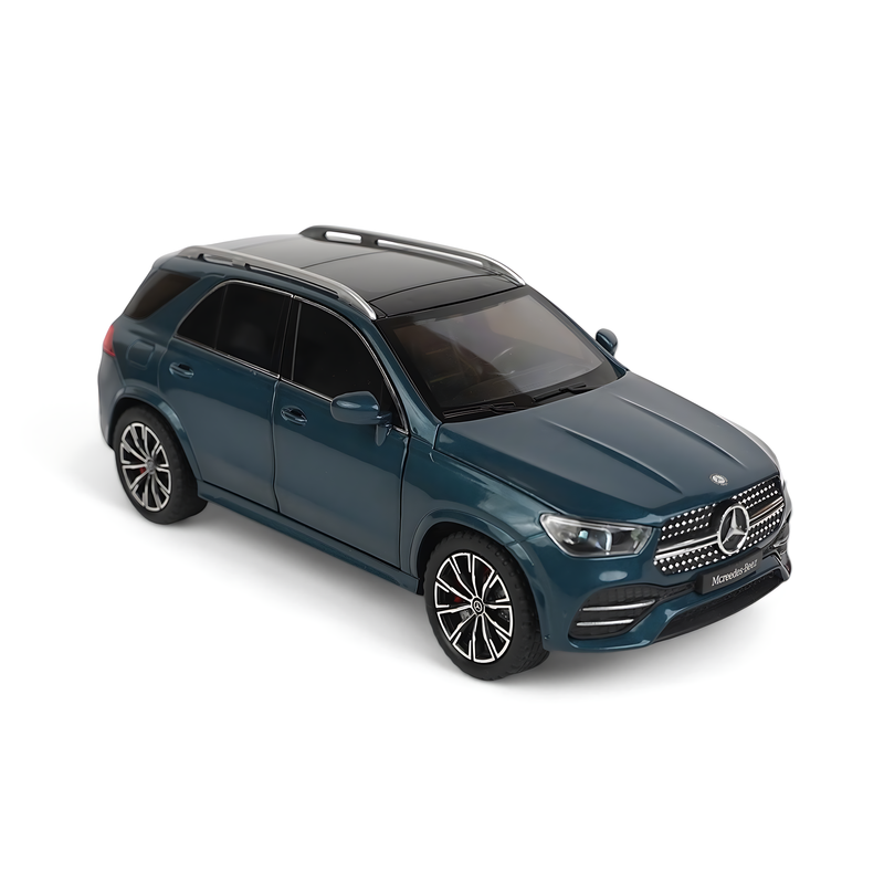 Luxury Mercedes-Benz Diecast Model SUV - Sleek Blue with Functional Doors and Trunk