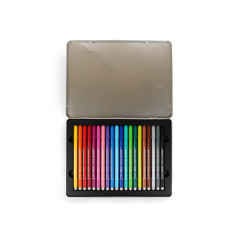 Lyra Graduate Fineliner Set - 20 Colors, 0.5mm tip, ideal for detailed drawing, writing, and vibrant color projects.

