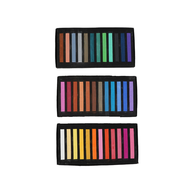 MARIE'S MASTERS PASTEL | Premium 12, 24, 36, 48 Colour Pastel Sets with Brush