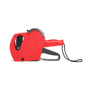 MX5500 EOS Price Labeller in red with ergonomic handle, one-touch open system, and 8-digit capacity.