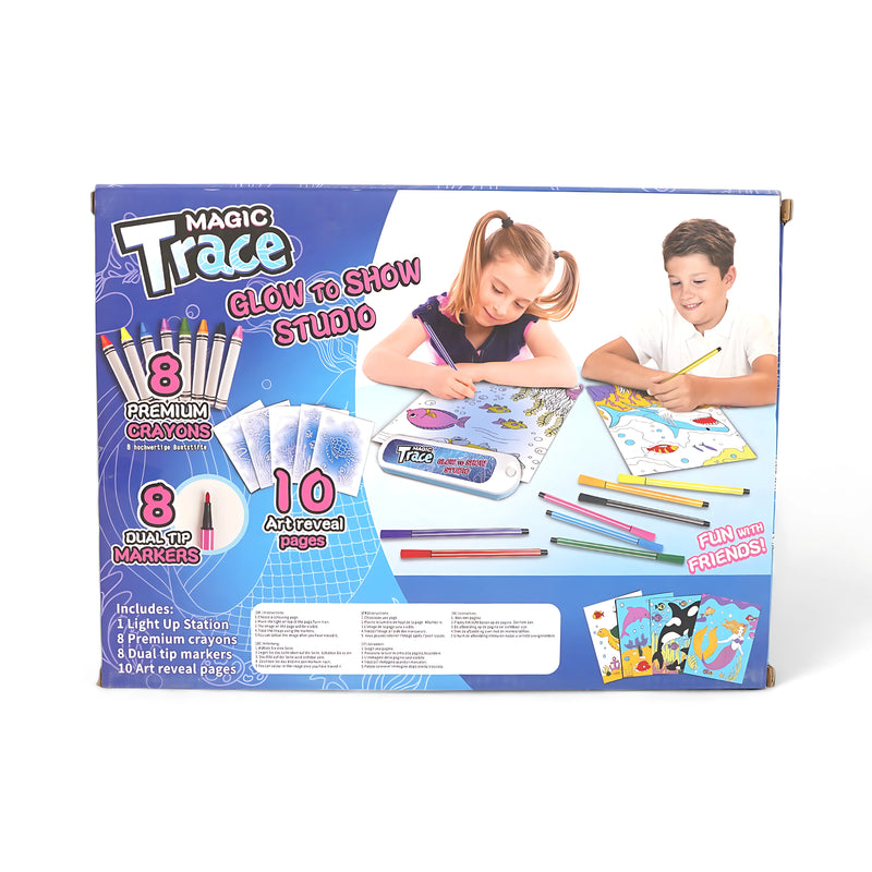 Magic Trace Glow to Show Studio - Art Reveal Set for Kids (Age 6+)
