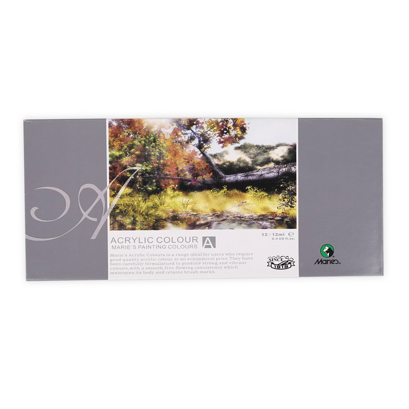 Marie’s Acrylic Colours – 12 pieces - 12ml Set