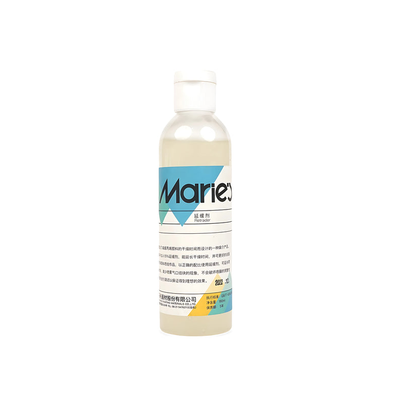 Bottle of Marie’s Acrylic Retarder, 200ml, for slowing the drying time and enhancing blending capabilities in acrylic painting.

