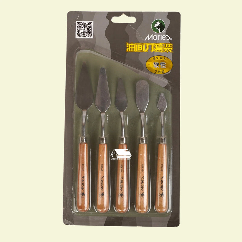 Marie’s GV305 Oil Painting Knife Set – 5 Piece Soft Tip Set