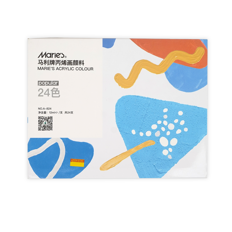 Marie's Acrylic Colors - 36 / 24 / 12 Pieces - 12ml Pack | Vibrant & High-Quality Paint Set