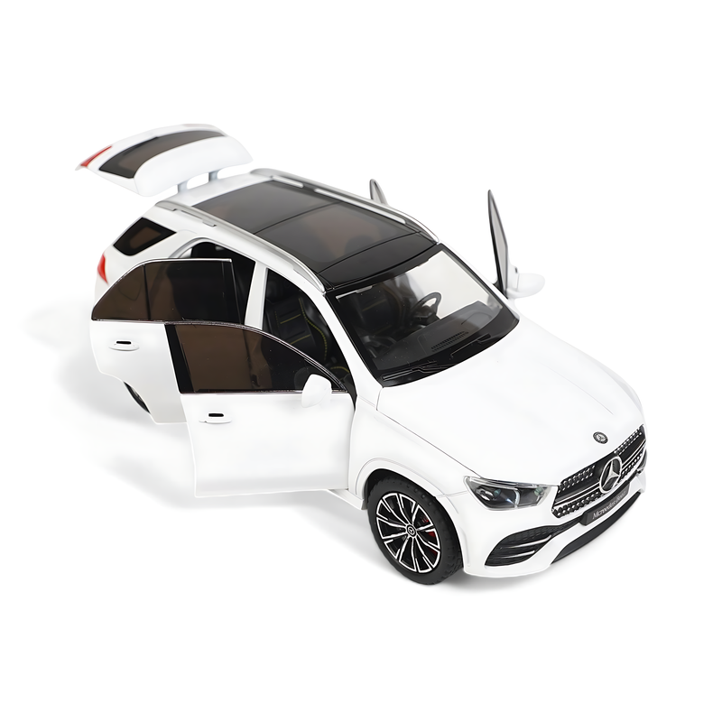 Mercedes-Benz GLE Diecast Model - Elegant White Luxury SUV Miniature with Opening Doors and Detailed Interior