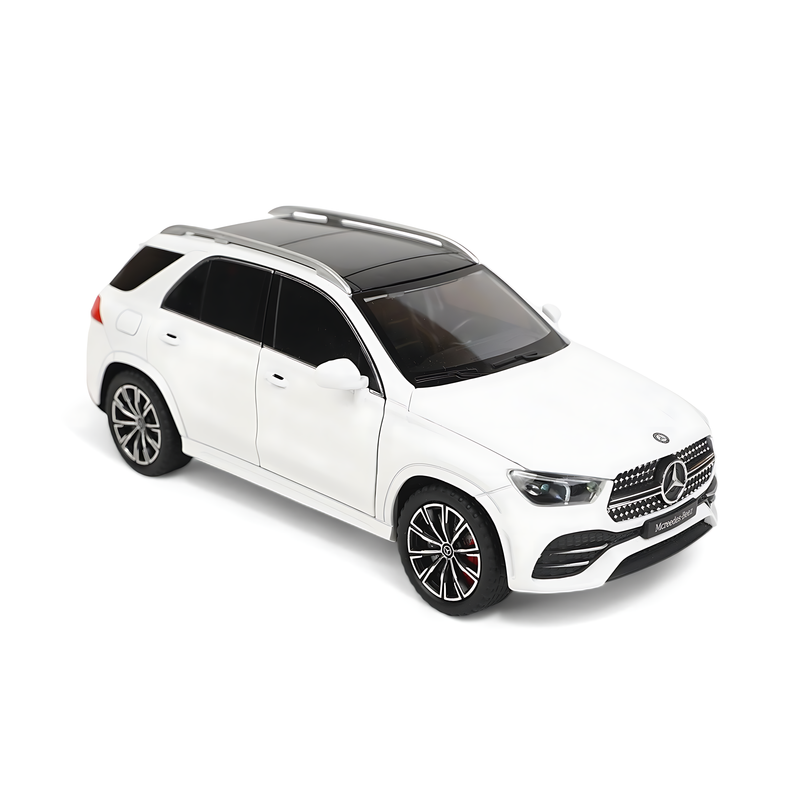 Mercedes-Benz GLE Diecast Model - Elegant White Luxury SUV Miniature with Opening Doors and Detailed Interior