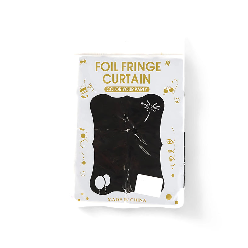 Metallic Foil Fringe Curtain – Festive Party Backdrop Decoration (Available in Purple, Maroon, Black, Gold, Green, Sky Blue)