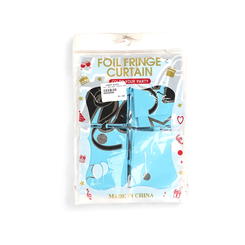 Metallic Foil Fringe Curtain – Festive Party Backdrop Decoration (Available in Purple, Maroon, Black, Gold, Green, Sky Blue)