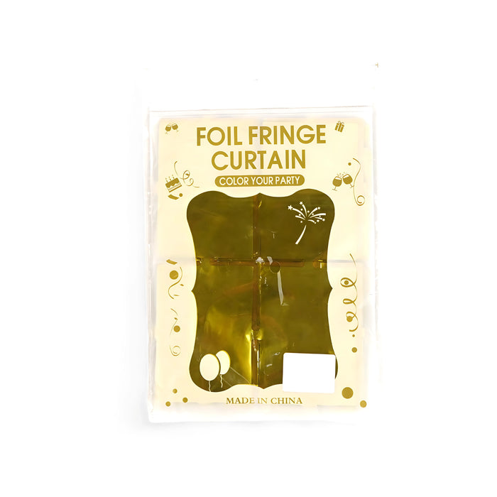 Metallic Foil Fringe Curtain – Festive Party Backdrop Decoration (Available in Purple, Maroon, Black, Gold, Green, Sky Blue)
