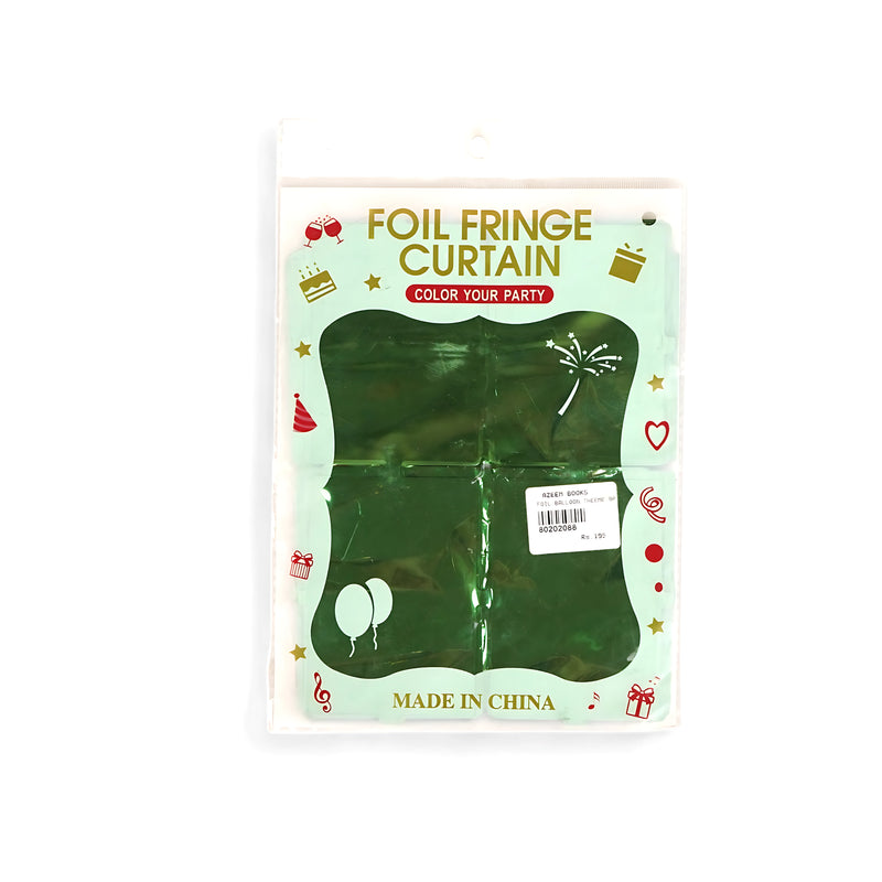 Metallic Foil Fringe Curtain – Festive Party Backdrop Decoration (Available in Purple, Maroon, Black, Gold, Green, Sky Blue)