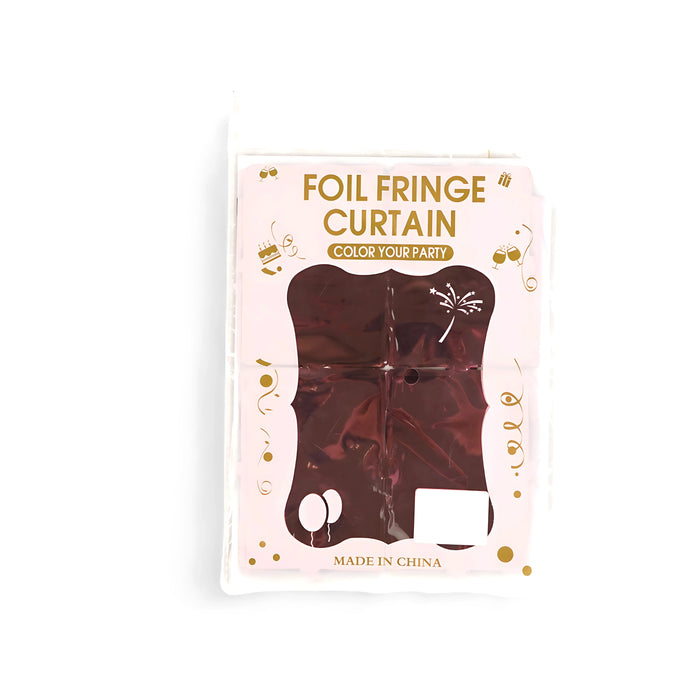 Metallic Foil Fringe Curtain – Festive Party Backdrop Decoration (Available in Purple, Maroon, Black, Gold, Green, Sky Blue)