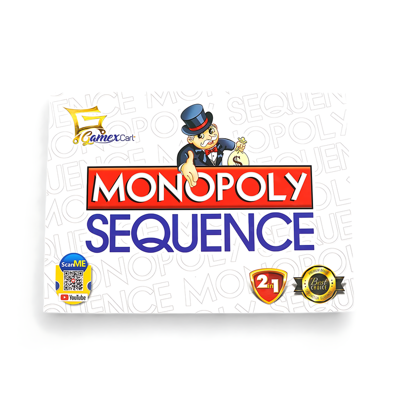 Monopoly Sequence 2-in-1 Board Game – Strategic Fun with a Classic Twist