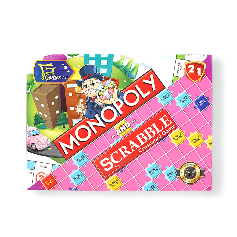 Monopoly and Scrabble - 2-in-1 Board Game for Endless Fun