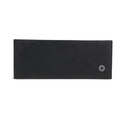 Montblanc Ballpoint Pen with a metal finish and gold accents, presented in a black and white luxury gift box.

