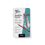 Mont Marte Signature Graphite Pencils Set - 12 Piece, versatile graphite pencils for sketching, shading, and detailed artwork.

