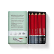 Mont Marte Signature Graphite Pencils Set - 12 Piece, versatile graphite pencils for sketching, shading, and detailed artwork.


