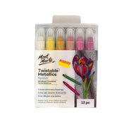 Mont Marte Twistable Metallics - Signature Set available in 6 pieces featuring vibrant metallic colors for artistic expression.

