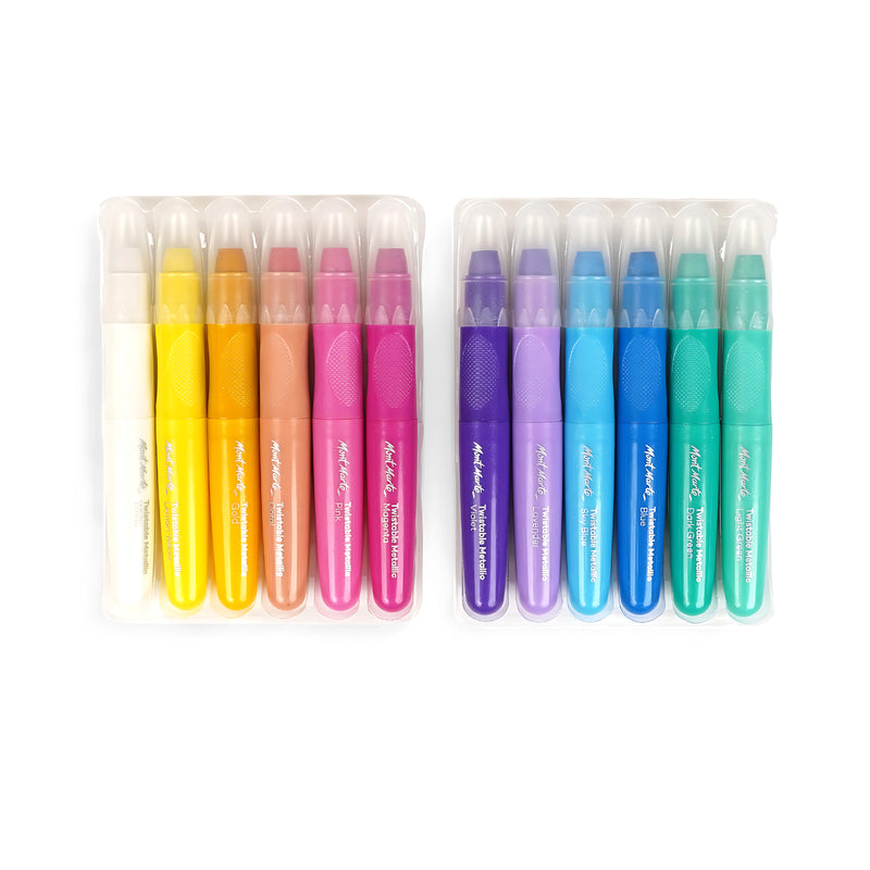 Mont Marte Twistable Metallics - Signature Set (6 and 12 Pieces Sets)