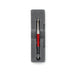 Parker IM Ballpoint Pen with red lacquer barrel, chrome accents, and medium nib, displayed in a branded box with a transparent front.

