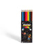 Piano Premium Colour Pencils Black Edition with 12 vibrant colors in real wood casing, packaged in a playful black-themed box for children.

