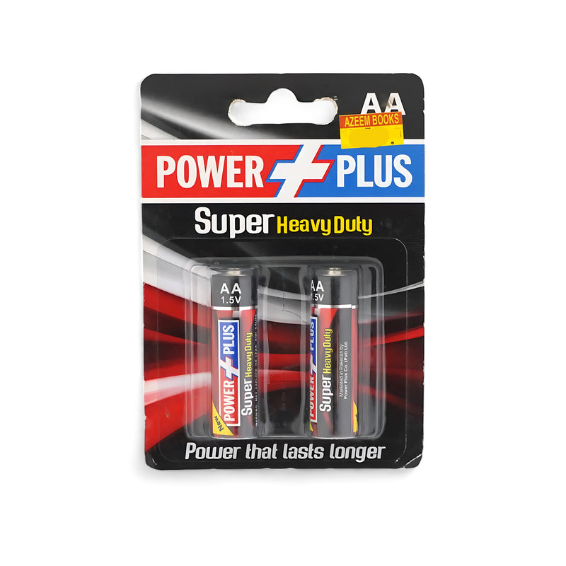 Power Plus Super Heavy Duty AA Batteries - 2-Pack, 1.5V for Reliable Everyday Power