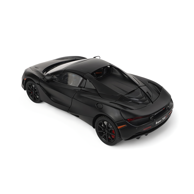 Premium Black Supercar Diecast Model - Stylish Design with Opening Scissor Doors and Detailed Interior