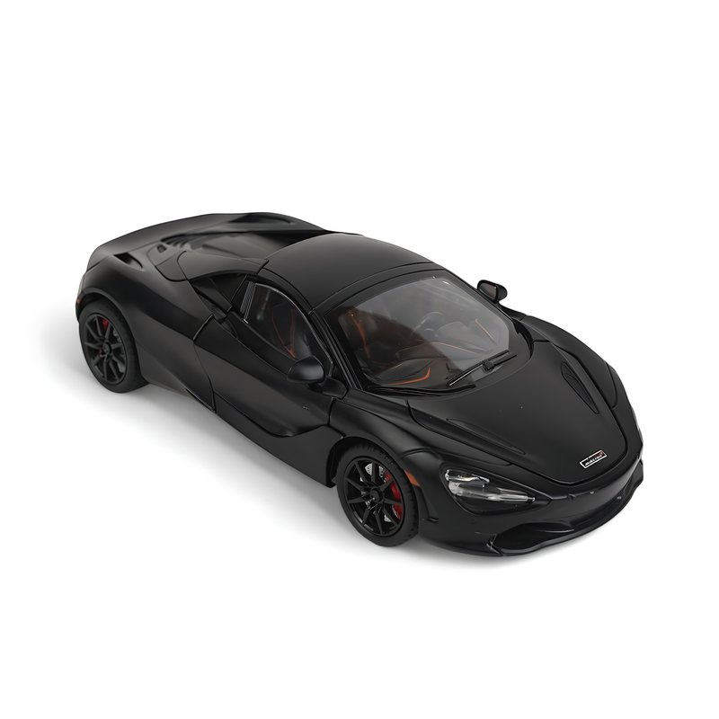 Premium Black Supercar Diecast Model - Stylish Design with Opening Scissor Doors and Detailed Interior