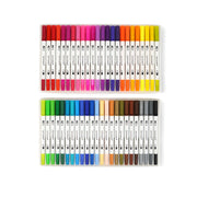 Prism Dual Tip Brush Pens - Signature Set available in 48 colors featuring dual tips for versatile coloring and drawing.


