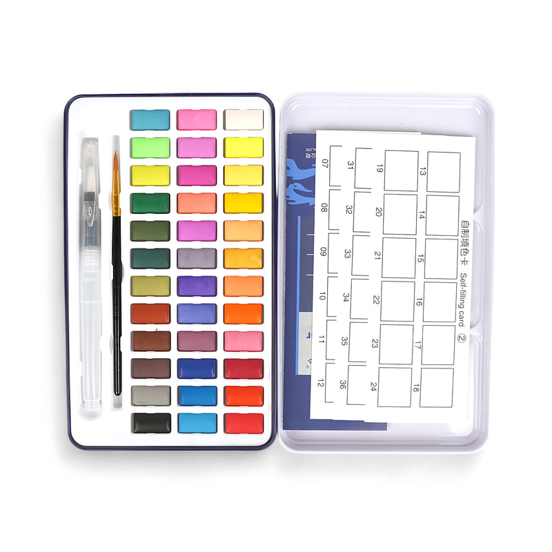 Prism Giorgione Solid Watercolour Set – 24 and 36 Transparent Colours for Artists and Students