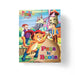 Illustrated cover of Puss in Boots from the Reading Kids Fairy Tales series, featuring a clever cat in boots carrying a large bag, with a windmill and castle in the background.

