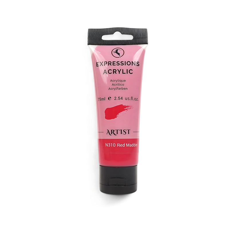 Expressions 75ml Acrylic Paint Tube – Premium Artist Acrylics in 33 Unique Colors