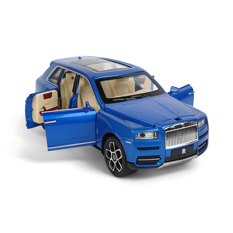 Rolls-Royce Cullinan Diecast Model - Stunning Blue Luxury SUV Miniature with Opening Doors and Realistic Interior