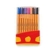STABILO point 88 Fineliner - Set of 12 colors perfect for detailed illustrations and precise writing.

